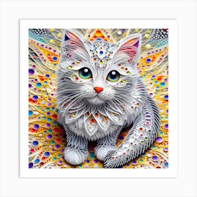 Creative Feline Cat Artwork 60 Art Print