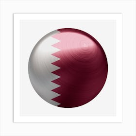 Qatar Flag Country Nation National Art Print