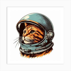 Astronaut Cat Art Print