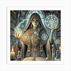 A Detailed Character Portrait Of Alchemist Thalia Art Print