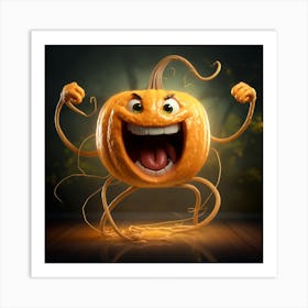 Halloween Pumped Pumpkin Art Print