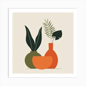 Vases And Plants 1 Art Print