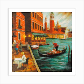 Venice Gondolas Art Print
