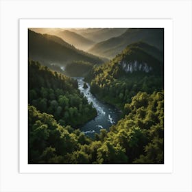 Sunrise In The Mountains 3 Art Print