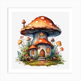 Mushroom House Art Print