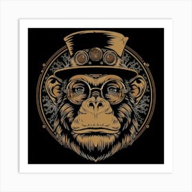 Steampunk Monkey 37 Art Print