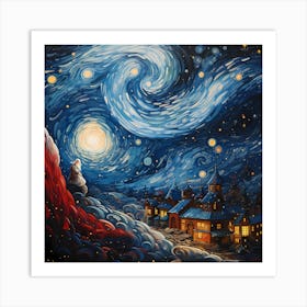 Galactic Claus Gaze Art Print