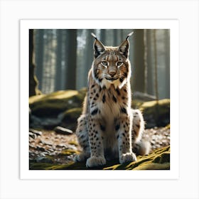 Lynx In The Forest 1 Art Print