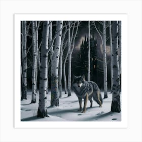 Wolf In The Woods Art Print