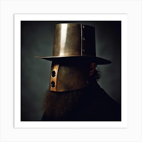 Man In A Helmet 2 Art Print