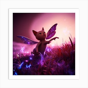 Fairy Cat Art Print