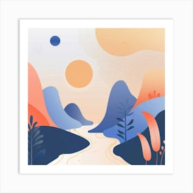 Abstract Landscape Painting Art Print