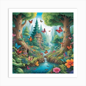 Through these Magical Woods Art Print