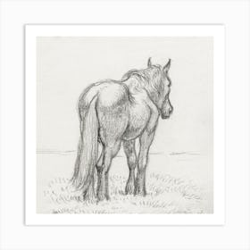 Standing Horse 4, Jean Bernard Art Print