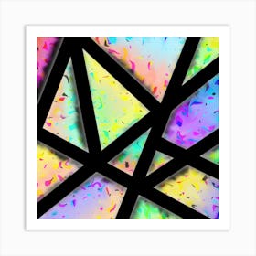 Abstract Rainbow Confetti Art Print