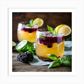 Blackberry Lemonade Art Print