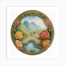 Bridge Of Roses 1 Art Print