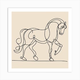 Horse Picasso style Art Print