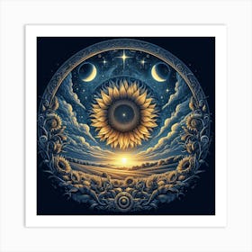 Sunflower In The Sky Art Print