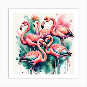 Flamingos most suitable wall print Art Print