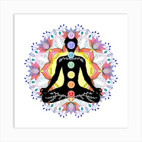 Chakra Balancing - Yoga Art Print