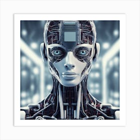 Cyborg Woman 2 Art Print