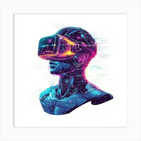 Vr Headset.Generated AI. Wall Art Print 10 Art Print