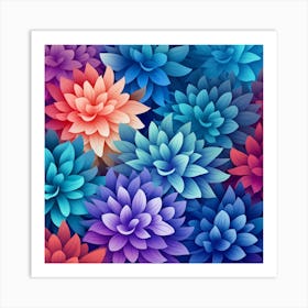 Abstract Flower Background 1 Art Print