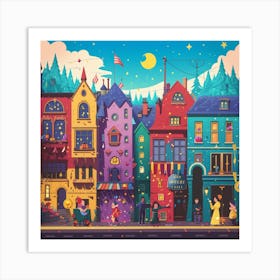 City At Night 6 Art Print