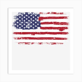 Us Flag Vintage For American Independence Day On 4th Of July Art Print