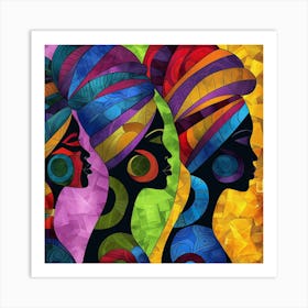 Three African Women 42 Art Print