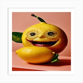 Lemon Face 1 Art Print