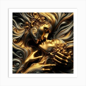 Golden Kiss Art Print