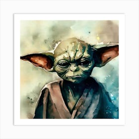 Yoda Watercolor Art Print