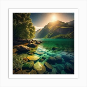 Lake In Norway Art Print