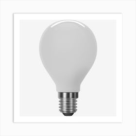 White Light Bulb Art Print