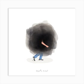 Cloud Of Worry Square Art Print