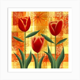 Red Tulips Art Print