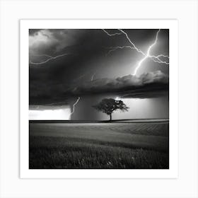 Lightning In The Sky 3 Art Print