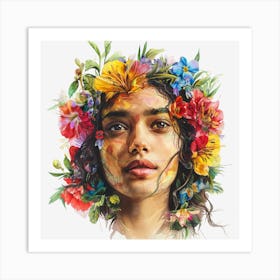 Flower Girl 21 Art Print