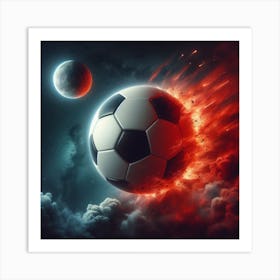 Soccer Ball In The Sky Art Print