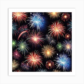 Fireworks In The Sky 2 Art Print