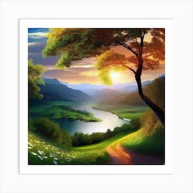 Landscape Painting 228 Art Print