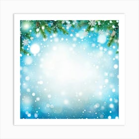 Screen Frame Glow Garland Holiday Bright Snowflake Space Festive Beautiful Light Closeup (20) Art Print