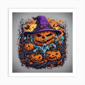 Halloween Pumpkins 15 Art Print