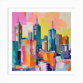 Abstract Travel Collection Melbourne Australia 2 Art Print