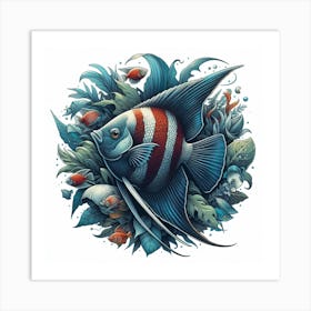 Fish of Angelfish 1 Art Print