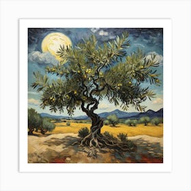 Van Gogh style, Olive tree 1 Art Print