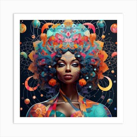 Psychedelic Woman Art Print