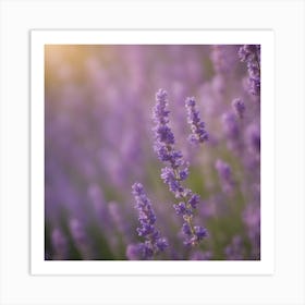 A Blooming Lavender Blossom Tree With Petals Gently Falling In The Breeze 3 Art Print